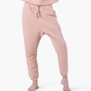 TKees Pink Drawstring Core Joggers w/ Side Pockets Relaxed Fit, Size 1 or SMALL